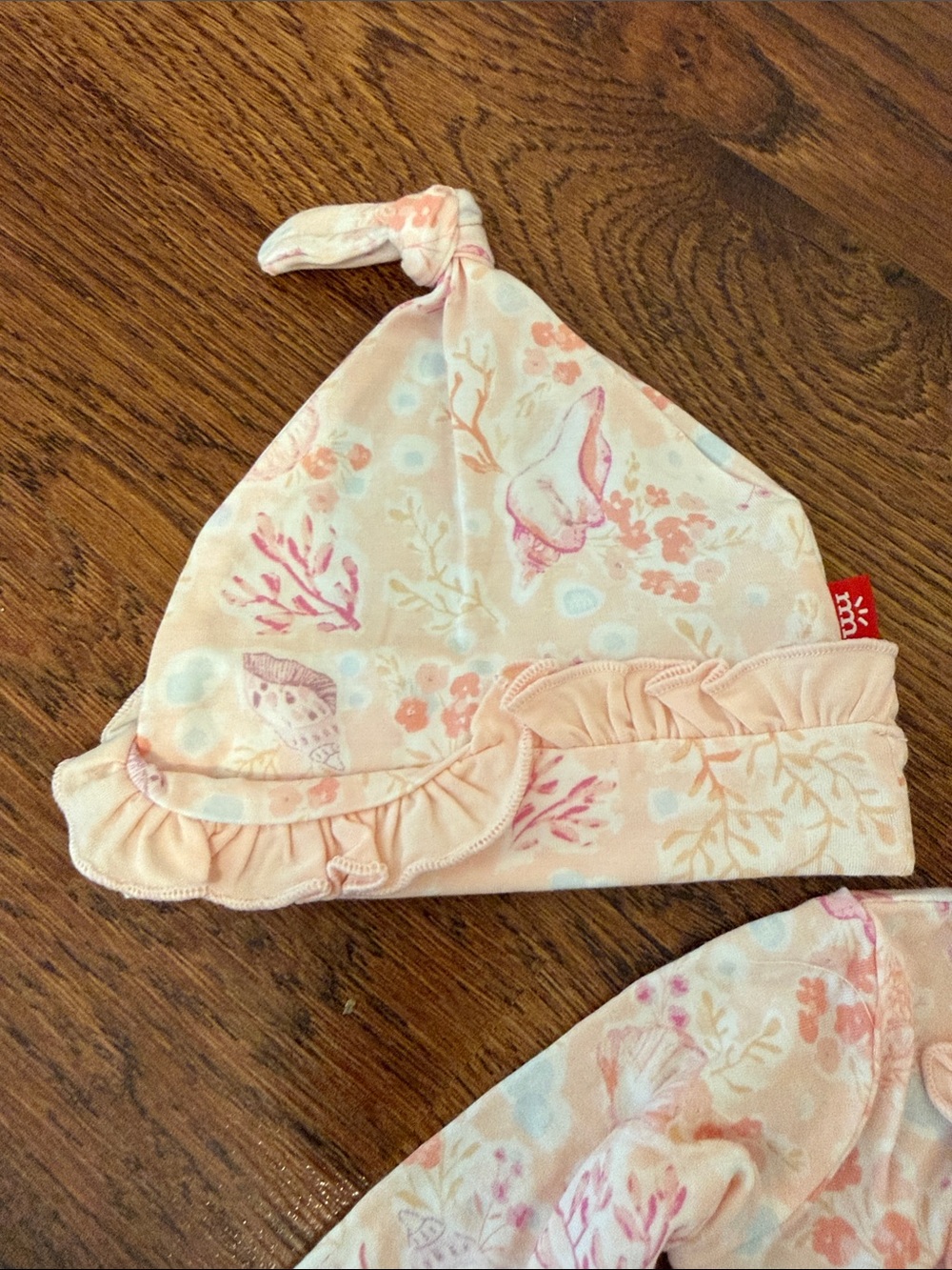GAP Pink Coral-Print Sleep Gown & Hat Set - Picture 3 of 3